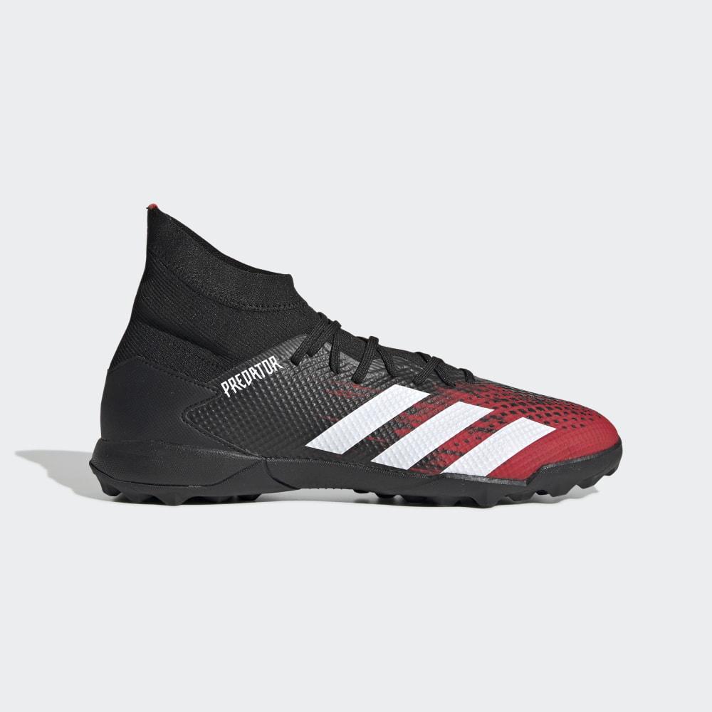 Adidas Men's Predator 20.3 Turf Football Shoes Black/White/Red Ireland EF2208